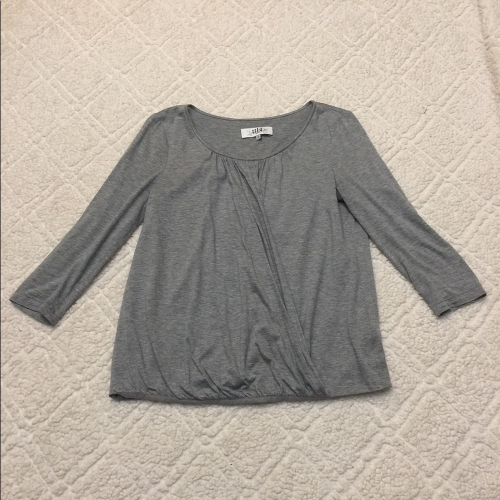 Tibi Gray Layered Top
